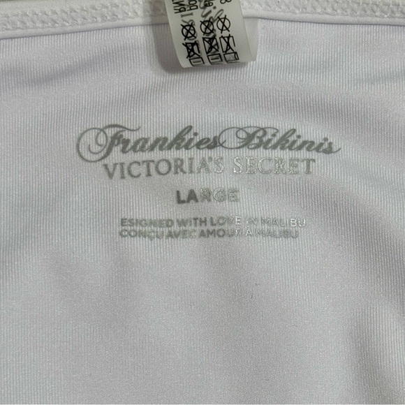 NWT! Frankie’s Bikinis x Victorias Secret White Iconic Cutout One Piece Sz L - Picture 7 of 9